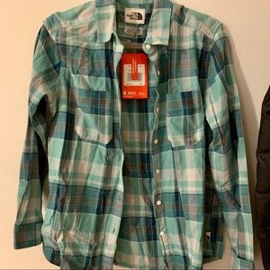 The North Face plaid top